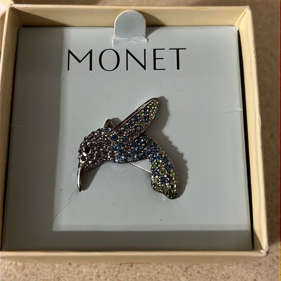 Collectible Monet Hummingbird Pen | New in Box | Discounted Due to Tarnish - Picture 3 of 9